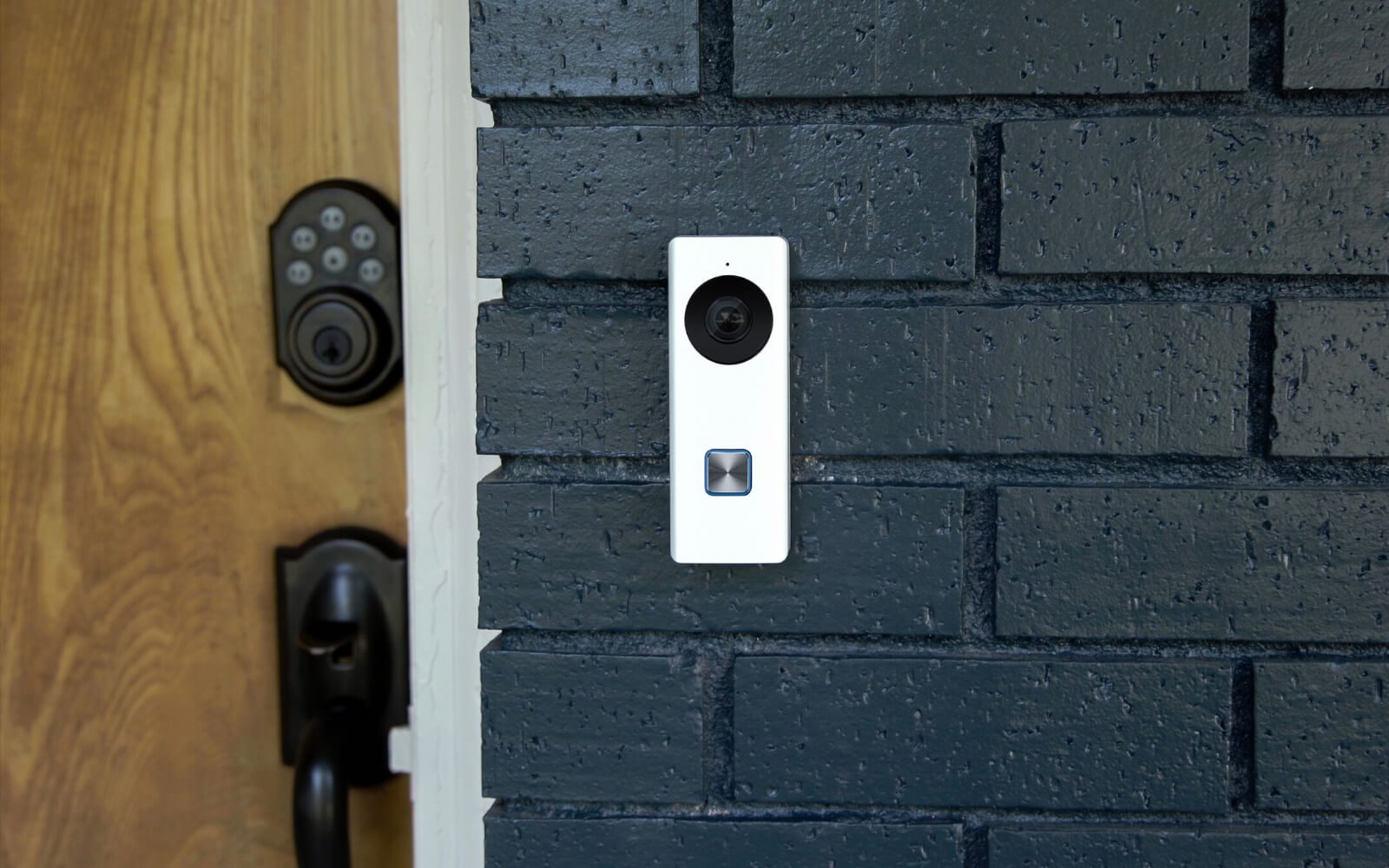 doorbell camera on house